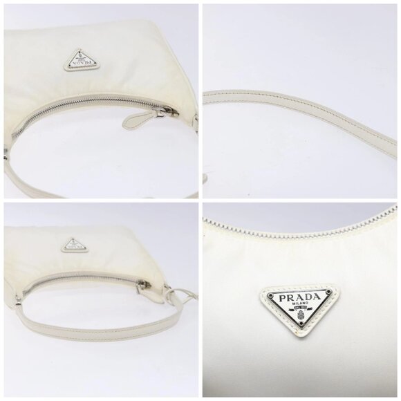 PRADA Re-Edition 2005 Hand Bag Nylon White Silver Auth yk19251 - Picture 16 of 16